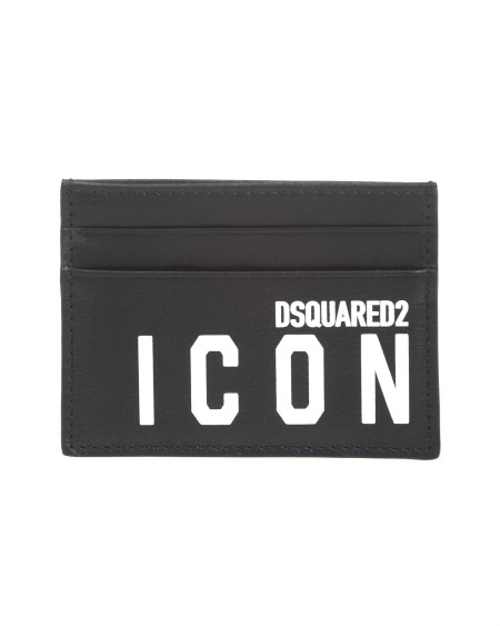 Shop DSQUARED2  Cardholder: DSQUARED2 leather card holder.
Imprinted lettering "DSQUARED2".
"DSQUARED2 ICON" lettering print on the front.
Composition: 100% leather.
Made in Italy.. CCM0005 12903205-M063